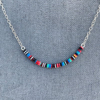 Multicolored Necklace III / Sterling Silver