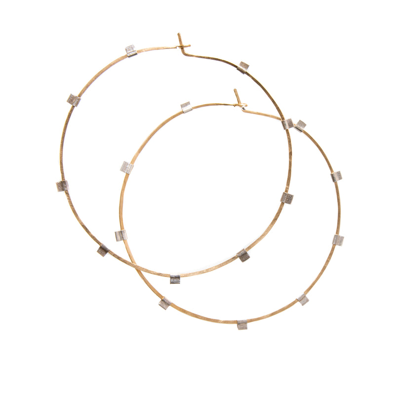 Spark Hoops - 14K Gold-Filled & Sterling Silver Mixed Metal