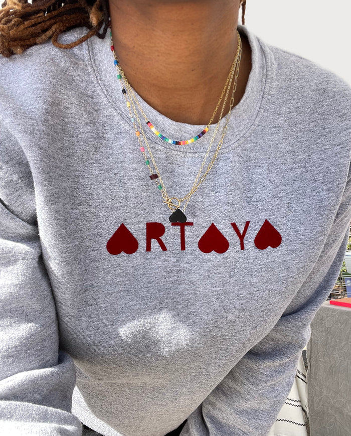 Red Heart Logo Sweatshirt - Grey